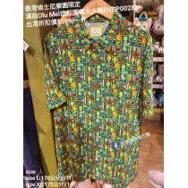 (出清) 香港迪士尼樂園限定 滿版Olu Mel造型圖案大人襯衫 (BP0028)